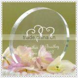 Clear Engraved Arcylic Circle Invitation Card for Wedding Gifts thumbnail-2