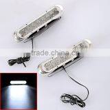 Universal White 16 LED Daytime Running Light DRL Car Fog Day Driving Lamp 2pcs thumbnail-5