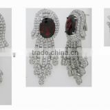 HB079 rhodium plated 925 sterling silver big stone set,arabic jewelry sets of 4 pieces from guangzhou