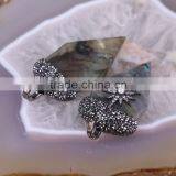 Natural Labradorite Pendant, Pave Crystal Zircon Labradorite Gem Stone Arrow Point Pendant, For Jewelry Making thumbnail-2