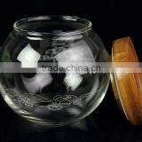 Top Quality Borosilicate Glass Jar With Wood Lid thumbnail-4