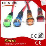 Plastic Waterproof 8mm 230v Yellow Blue Red Green White Led Motorcycle Signal Light thumbnail-5