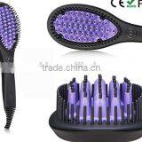 Purple Straight Comb Auto Electric Hair Straightener Brush thumbnail-2