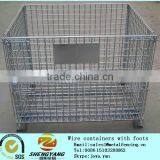 China Seller Warehouse Stackable Storage Cages Collapsible Cages Saving Space Transport Special Used Metal Mesh Pallet Cages