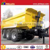 Full Type Drawbar Farm Agricultural Grain Tipper Rear Dump Trailer With Hydraulic Open Door thumbnail-6