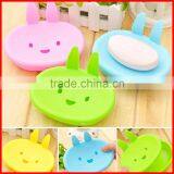 Cute Cartoon Rabbit Plastic Soap Dishes Bathroom Soap Holder Storage Display Bathroom Sets Eco-Friendly thumbnail-3