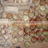 Factory Made Buy Cheap PURE Home Decoration ONYX APPLE WITH BRASS LEAF HANDICRAFTS thumbnail-3