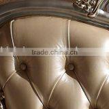 European Style Solid Wood With Genuine Leather Bed, Royal Bedroom Carved Furnitur Bed, Royal Bedroom Furniture (BF01-ML013) thumbnail-5