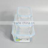 3 Pieces Plastic Lunch Box Rectangular Food Container With Lid thumbnail-2