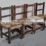 Solid Wood Children Chair With Ratten Cushion thumbnail-1