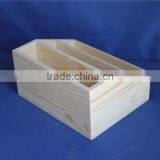 Handmade Eco-friend Pine Wooden Office Paper Rack Wholesale thumbnail-3