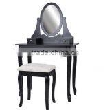 French Style Dressing Table With Stool and Mirror thumbnail-2