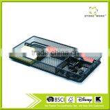 Multipurpose Metal Mesh Desk Office Pen Note Clip Holder Storage Tray thumbnail-1