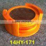 Custom Handmade Round Wooden Coaster Set on Sale thumbnail-1