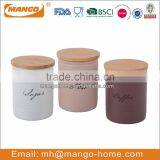 Wooden Lid Colorful Coating Metal Ripples Canister Sets thumbnail-4