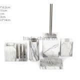 Bathroom Design Marble Effect Bath Soap Dispenser / Wholesale Bathroom Accessories Set thumbnail-2