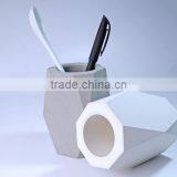 Desktop Deco Concrete Geometric Pot Pen Holder Soup Spoon Container thumbnail-1