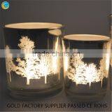 Elecplated and Sprayed Gold Mercury Glass Votive Holders thumbnail-1