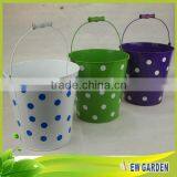 OEM Cheap Useful Barrel Shape Decorative Metal Hanging Basket Planters thumbnail-1