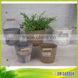 Cheaper Economical Round Wall Mounted Flower Basket With Handles thumbnail-1