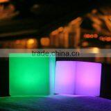 Light up Square Led Cube Chair Stool With Plastic Shell thumbnail-1