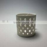 Ceramic Hollow Out Candle Holder thumbnail-1