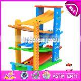 2017 New Design 5 Levels Children Funny Wooden Race Car Track Toy W04E050 thumbnail-2