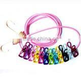 Wholesale metal travel clothes line with clips made in China