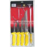 KN3220 Set of 6 Pcs Colourful Plastic Handle Cheap Kitchen Knife thumbnail-2