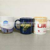 Assorted Colours Customized Logo Ceramic Coffee Mugs With C-handle thumbnail-6