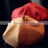 Small Pure and Fresh and Joker Pure Color Faux Suede Painter Cap Buds Berets thumbnail-4