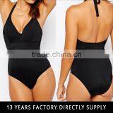 Wholesale Summer Black Halter Hot Sexy Girl Plus Size Bathing Suit thumbnail-1