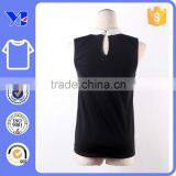 Top Ponte-de-roma Double Fabric Black Sleeveless Woman Office Wear thumbnail-2