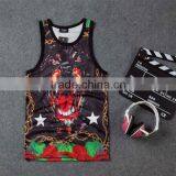 Latest Dye Sublimation Print Tank Top With Rib Collar thumbnail-1