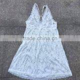 Women Stock Apparel See-through Lace White Prom Sexy Dress thumbnail-1
