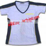 Ladies Cut 100% Polyester Dry Fit Sports Shirts thumbnail-1