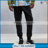 Dark Black Soft Wear Slim Cotton Tri-runner Sweatpants for Men thumbnail-1