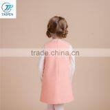 Girls Sleeveless Woolen Dresss Fashion Designs For Girls Kids A-line Dress OEM Service thumbnail-3