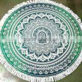 100% Cotton Custom Reactive Printing Round Towel Beach thumbnail-4
