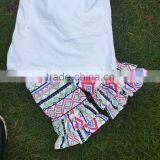 2-7years 2 Pcs Suit Retail White Top+short Children Clothing Girls Suit Short Set With Accessories thumbnail-2