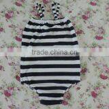 Hottest Selling Infant Custom Swimwear Black and White Stripes Gallus Cotton Backless Swimwear Fresh Swimwear Top Popular Summer thumbnail-3