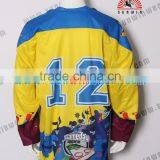 Designer Super Quality Custom Hockey Jersey With Constrast V Neck thumbnail-3