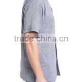 2017 High Quality Custom Linen Cotton Pajama Shirt Men Sexy Pajamas Sleepwear in Pyjamas Wholesale thumbnail-3