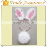 White Feather Bunny Headband For Kids' Party Decoration easter bunny headband kids animal ear headband