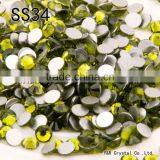 SS30 288pcs/lot Olivine Color High Quality Nails Flat Back Non HotFix Rhinestones thumbnail-1