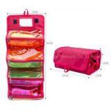 Travel Portable Hotel Toiletry Kit Red Foldable thumbnail-3