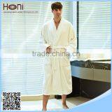 Custom Made Wholesale Kimono/Lapel Collar 100% Cotton Waffle Bathrobe for Hotel thumbnail-3