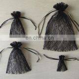 Factory Price Black Grace Customized Size Gift Lace Drawstring Bag thumbnail-1