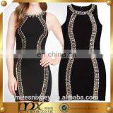 Customized bandage beaded dress cocktail party dress african party dress