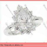 Charm Nadri Pear Shape Simulated Diamond Ring Jewelry Rings in Clear Crystal thumbnail-1